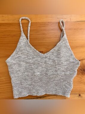 debut Heathered Light Beige Knit Tank